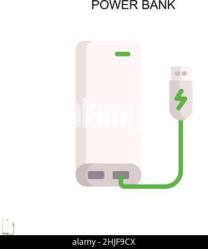 Power bank Simple vector icon. Illustration symbol design template for web mobile UI element. Stock Vector