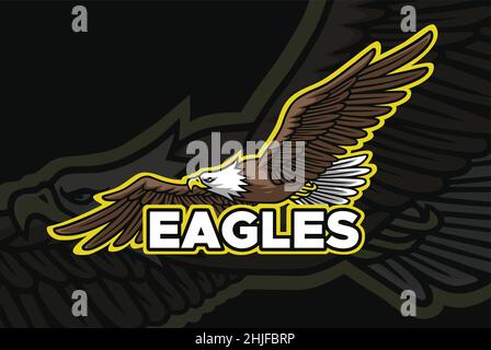 Eagle Mascot Logo Sports Esport Design Vector Icon Stock Vector