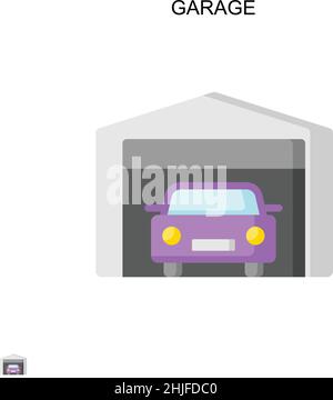 Garage Simple vector icon. Illustration symbol design template for web mobile UI element. Stock Vector