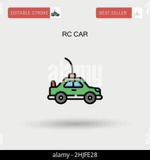 Rc car Simple vector icon. Stock Vector