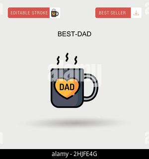 Best-dad Simple vector icon. Stock Vector