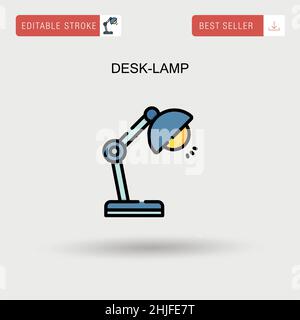 Desk-lamp Simple vector icon. Stock Vector