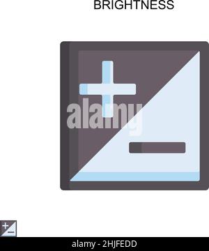 Brightness Simple vector icon. Illustration symbol design template for web mobile UI element. Stock Vector