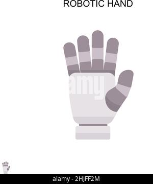 Robotic hand Simple vector icon. Illustration symbol design template for web mobile UI element. Stock Vector