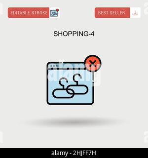 Shopping-4 Simple vector icon. Stock Vector