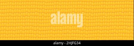 Panoramic yellow - orange corn grain background - Vector illustration Stock Vector