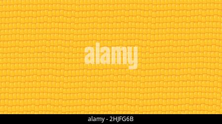 Panoramic yellow - orange corn grain background - Vector illustration Stock Vector