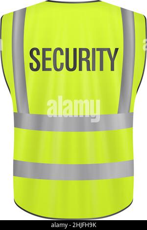 Safety vest security on a white background. Vector illustration. Stock Vector