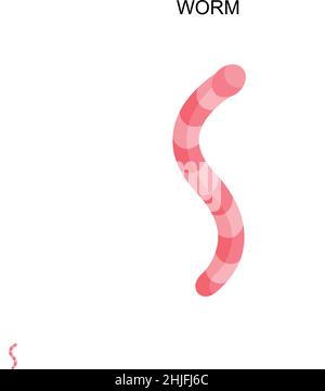 Animal Earth Red Worms For Fishing On White Background Stylized Arabic  Numerals Stock Illustration - Download Image Now - iStock