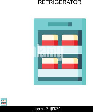 Refrigerator Simple vector icon. Illustration symbol design template for web mobile UI element. Stock Vector