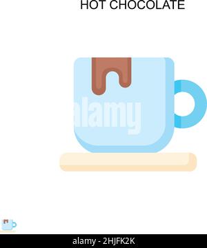 Hot chocolate Simple vector icon. Illustration symbol design template for web mobile UI element. Stock Vector