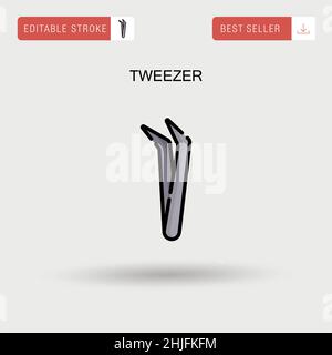 Tweezer Simple vector icon. Stock Vector