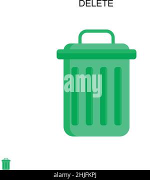 Delete Simple vector icon. Illustration symbol design template for web mobile UI element. Stock Vector