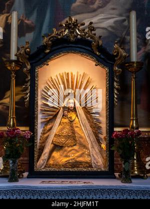 Religious icon inside the Karlskirche church in Vienna, Austria Stock Photo