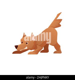 illustration of an angry dog growling at you Stock Vector Image & Art ...