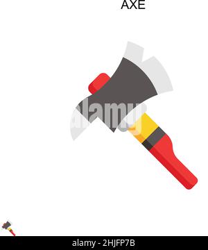 Axe Simple vector icon. Illustration symbol design template for web mobile UI element. Stock Vector