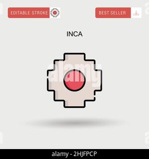 Inca Simple vector icon. Stock Vector