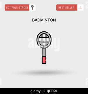 Badminton Simple vector icon. Stock Vector