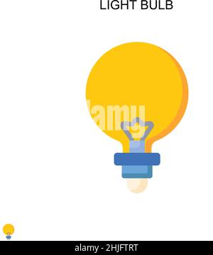 Light bulb Simple vector icon. Illustration symbol design template for web mobile UI element. Stock Vector