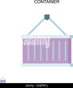 Container Simple vector icon. Illustration symbol design template for web mobile UI element. Stock Vector