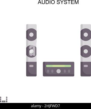 Audio system Simple vector icon. Illustration symbol design template for web mobile UI element. Stock Vector
