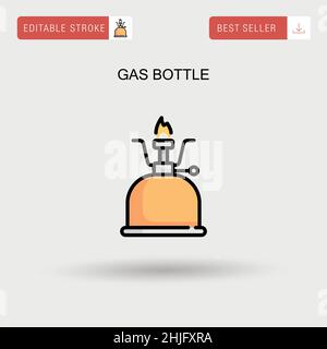 Gas bottle Simple vector icon. Stock Vector