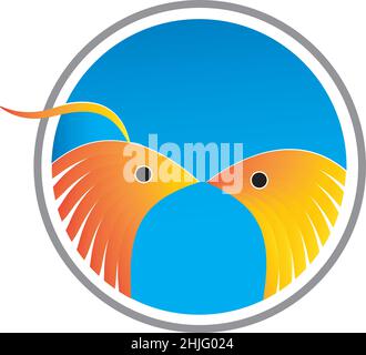 Bird seeks wisdom vector logo, two birds learning,vector logo for company doing education work,this vector design can be use in different ways Stock Vector
