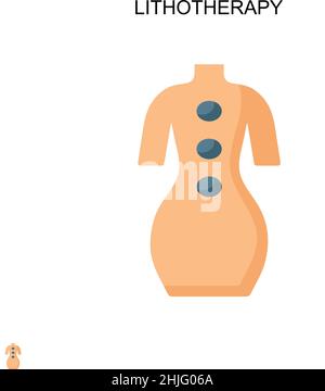 Lithotherapy Simple vector icon. Illustration symbol design template for web mobile UI element. Stock Vector