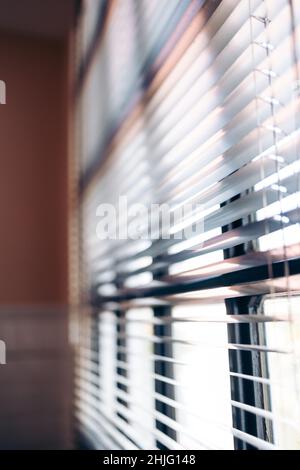 Close up of aluminum venetian blinds vetical Stock Photo