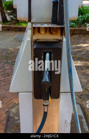 Side view of the nozzle of a fuel pump Stock Photo