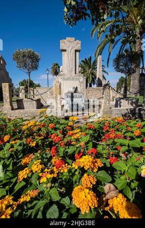 Tejedor family tomb , Felanitx cemetery, Mallorca, Balearic Islands, Spain Stock Photo