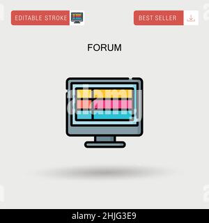 Forum Simple vector icon.