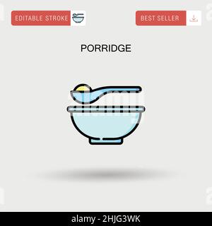 Porridge Simple vector icon. Stock Vector