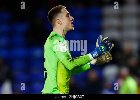 Peterborough, UK. 29th January 2022;  Weston Homes Stadium, Peterborough, Cambs, England; Championship Football, Peterborough United&#xa0;versus Sheffield United; Goalkeeper Steven Benda of Peterborough United Credit: Action Plus Sports Images/Alamy Live News Credit: Action Plus Sports Images/Alamy Live News Stock Photo