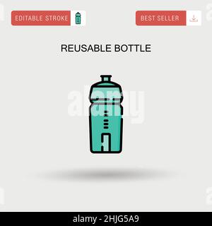 Reusable water bottle Stock Vector by ©HstrongART 125908484