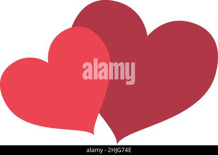Overlap Heart Outline Icon Vector Stock Vector Image & Art - Alamy