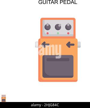 Guitar pedal Simple vector icon. Illustration symbol design template for web mobile UI element. Stock Vector