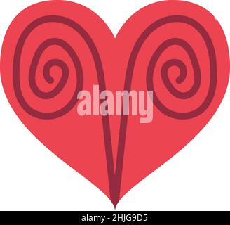 Heart Aries Zodiac Sign Filled Icon Vector Stock Vector