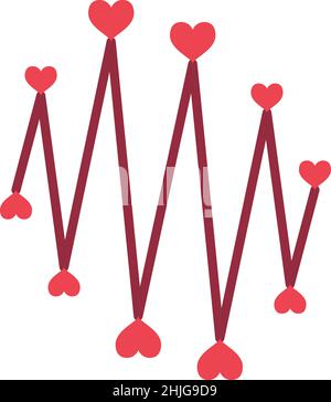 Heart Rate Line Filled Icon Vector  Stock Vector