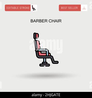 Barber chair Simple vector icon. Stock Vector