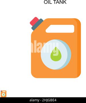 Oil tank Simple vector icon. Illustration symbol design template for web mobile UI element. Stock Vector