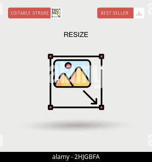 Resize Simple vector icon. Stock Vector