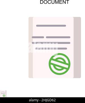 Document Simple vector icon. Illustration symbol design template for web mobile UI element. Stock Vector