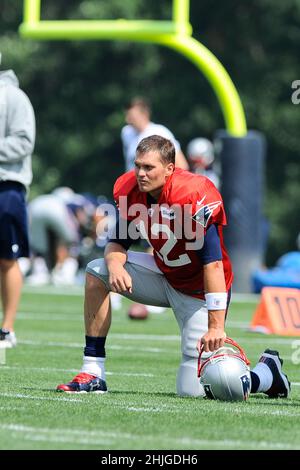 January 29, 2022: Multiple sources report that seven time Super Bowl  Champion, Tom Brady, will announce his retirement from the NFL. Eric  Canha/CSM.August 15, 2013 - Foxborough, Massachusetts, U.S. - New England