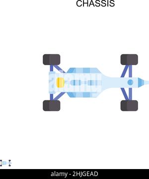 Chassis Simple vector icon. Illustration symbol design template for web mobile UI element. Stock Vector