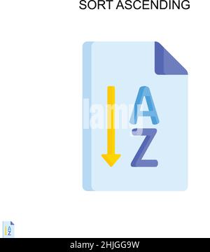 Sort ascending Simple vector icon. Illustration symbol design template for web mobile UI element. Stock Vector