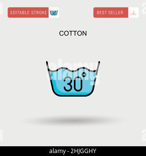 Cotton Simple vector icon. Stock Vector