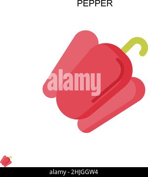 Simple red bell pepper vegetable drawing Stock Vector Image & Art - Alamy