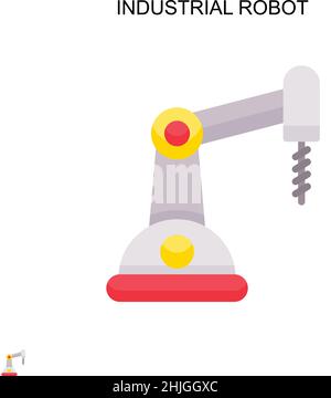 Industrial robot Simple vector icon. Illustration symbol design template for web mobile UI element. Stock Vector