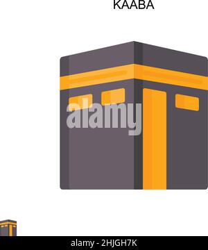 Kaaba Simple vector icon. Illustration symbol design template for web mobile UI element. Stock Vector